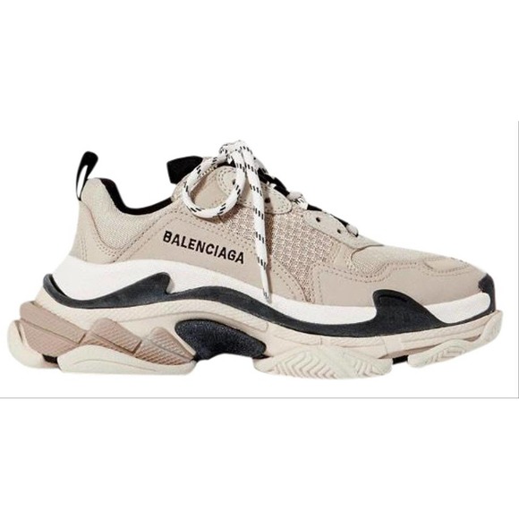 BALENCIAGA Triple S trainer logo embroidered dad sneakers - Picture 1 of 6